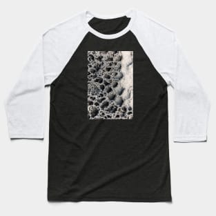 Volcanic Seaside Rock Texture Baseball T-Shirt